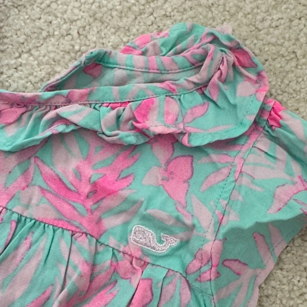 Vineyard Vines Pink and Green Baby Romper - Picture 5 of 5